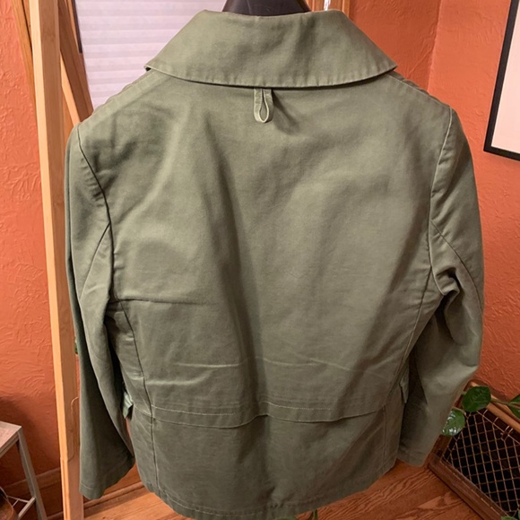 FOLK size 3 (medium) canvas coat with wool vest shell zip-out lining olive - Picture 3 of 3